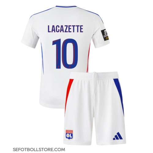 Olympique Lyonnais Alexandre Lacazette #10 Replika babykläder Hemmaställ Barn 2024-25 Kortärmad (+ korta byxor)